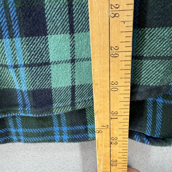 Duluth Trading Co. Plaid Flannel Shirt Shacket Men's XL Green Blue Black Fall - Picture 6 of 6